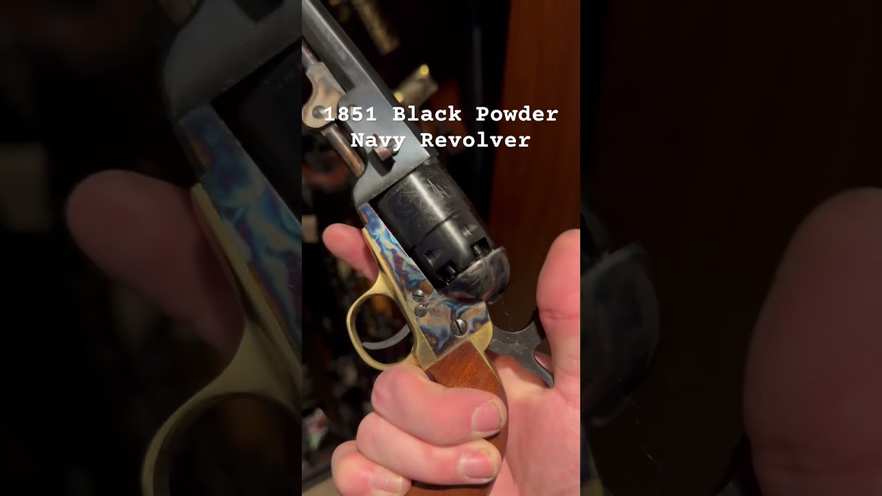1851 Black Powder Navy Revolver replica with Cylinder Scrollwork #guns #antique #cool #history #fyp