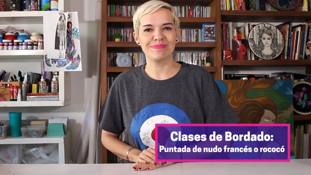 81 Clases de Bordado: Puntada de nudo francés y rococó