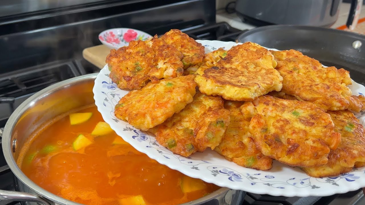 Tortitas de CAMARÓN 🦐 con el secreto para que no se rompan y queden bien sabrosas