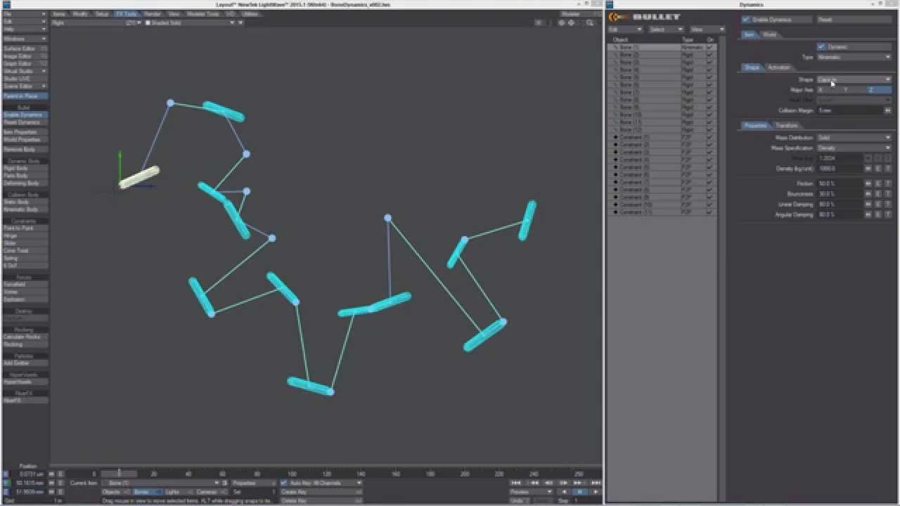 Bullet Dynamics: Introducing Bone Dynamics in LightWave 2015