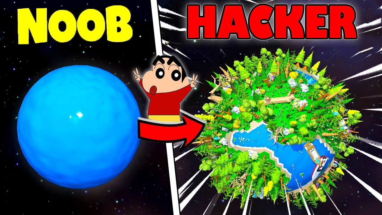 NOOB vs PRO vs HACKER in EARTH EVOLUTION with SHINCHAN and CHOP ROBLOX
