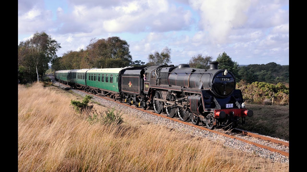 BR STANDARDS 73156 & 80104 AT WORK ON THE SWANAGE RAILWAY - 17th October 2019