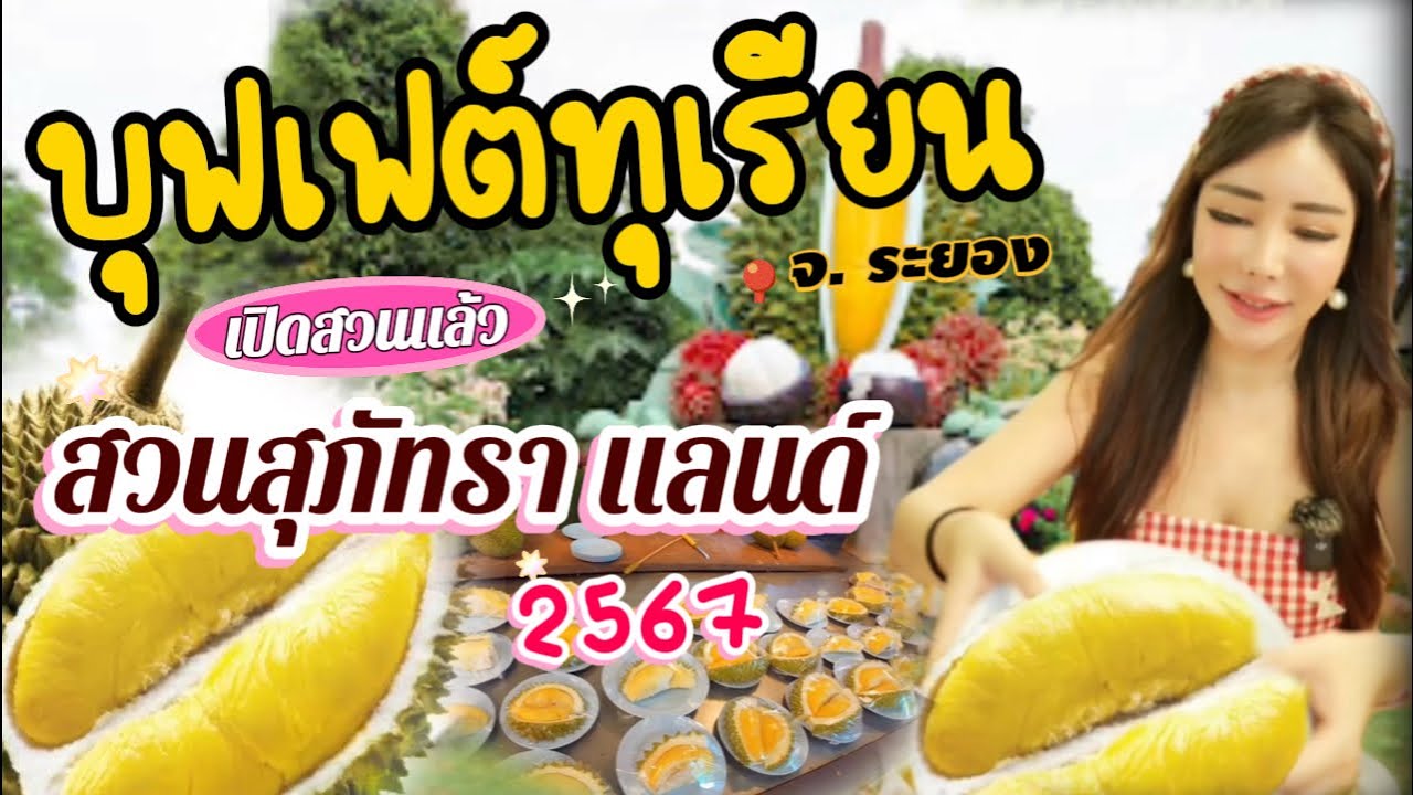 บุฟเฟ่ต์ทุเรียน 2567 สวนสุภัทราแลนด์ จ.ระยอง เปิดจองออนไลน์ และหน้าสวน ตั้งแต่วันนี้-16 มิถุนายน 67