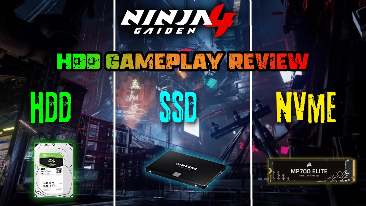 HDD vs SSD vs M.2 NVMe in Ninja Gaiden 4 | SSD Required?