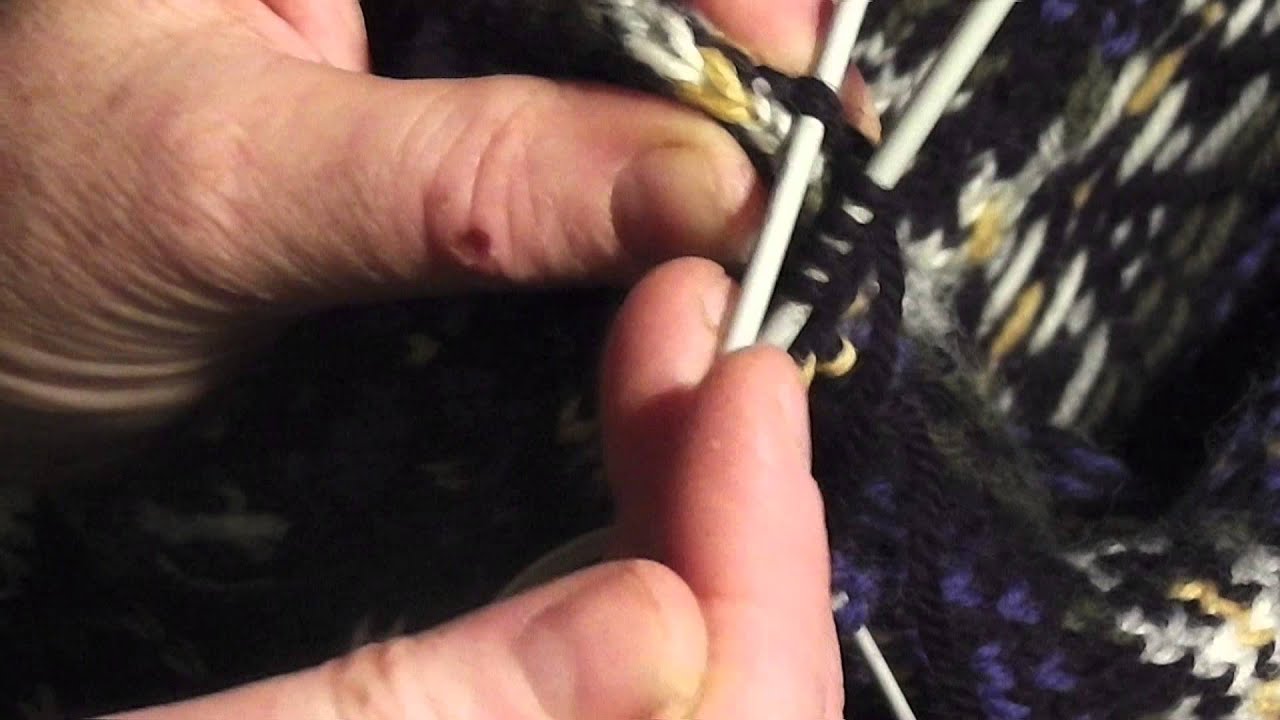 Picking up stitches from steek