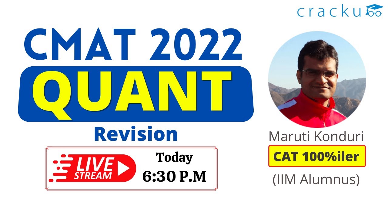 CMAT 2022 🔴 Quant Complete Revision By Maruti Sir (CAT 100%ler)