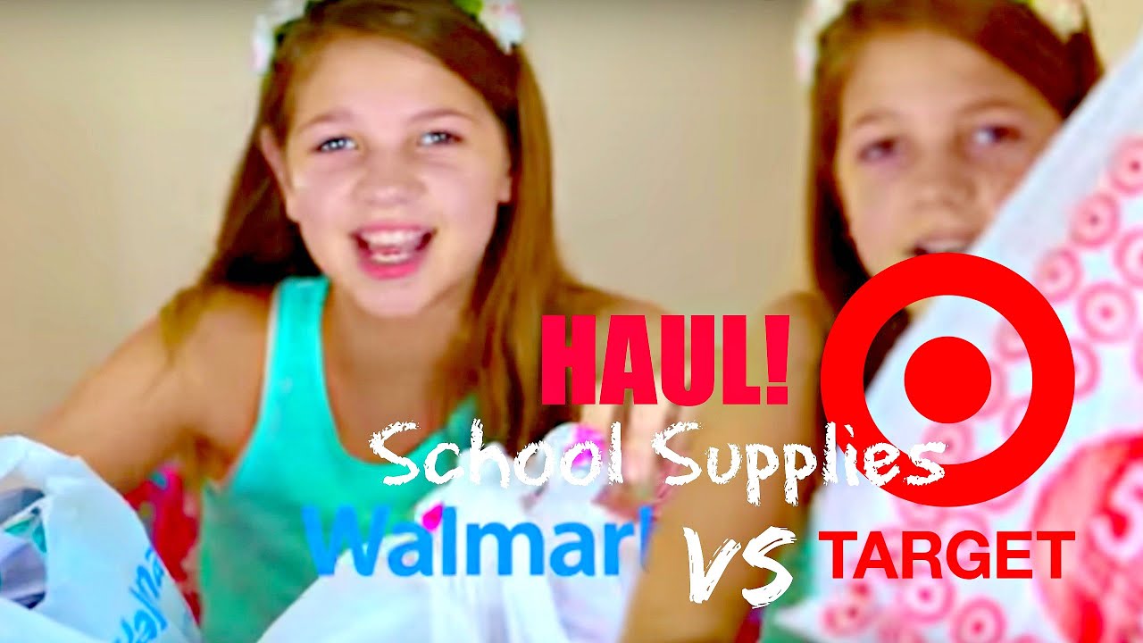 Back to School HAUL & shopping | Walmart v Target Annie & Hope best friends