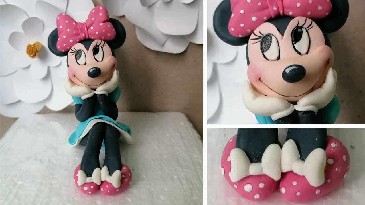 Minnie Mouse Cake Topper Tutorial - Figurica Mini Maus  od fondana / Mini Maus od fondana