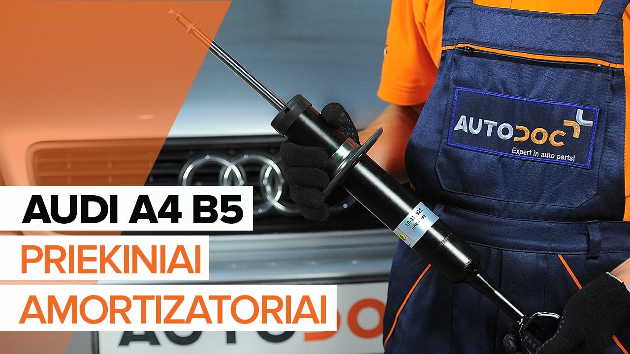 Kaip pakeisti Priekiniai amortizatoriai  AUDI A4 B5 [PAMOKA]