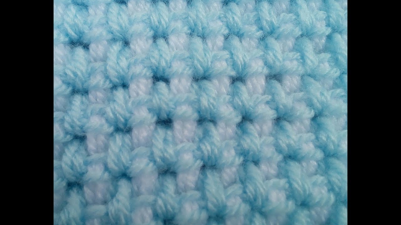 Punto Waffle en dos colores de tunecino