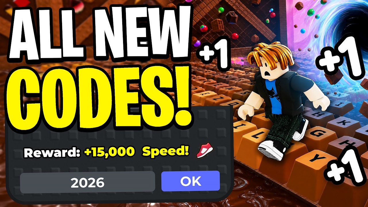 *НОВЫЕ КОДЫ* ВСЕ РАБОЧИЕ КОДЫ ДЛЯ +1 SPEED KEYBOARD ESCAPE 2026! КОДЫ ROBLOX SPEED KEYBOARD ESCAPE