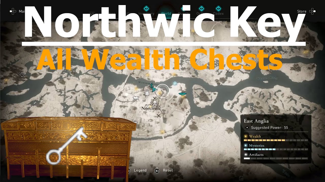 Northwic Key & All Wealth Chests Walk-Thru