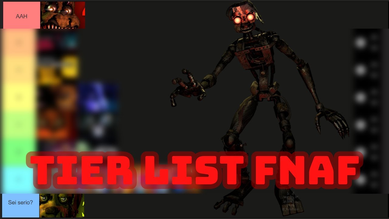 TIER LIST DEI FNAF PIù SPAVENTOSI! - Speciale 500 iscritti