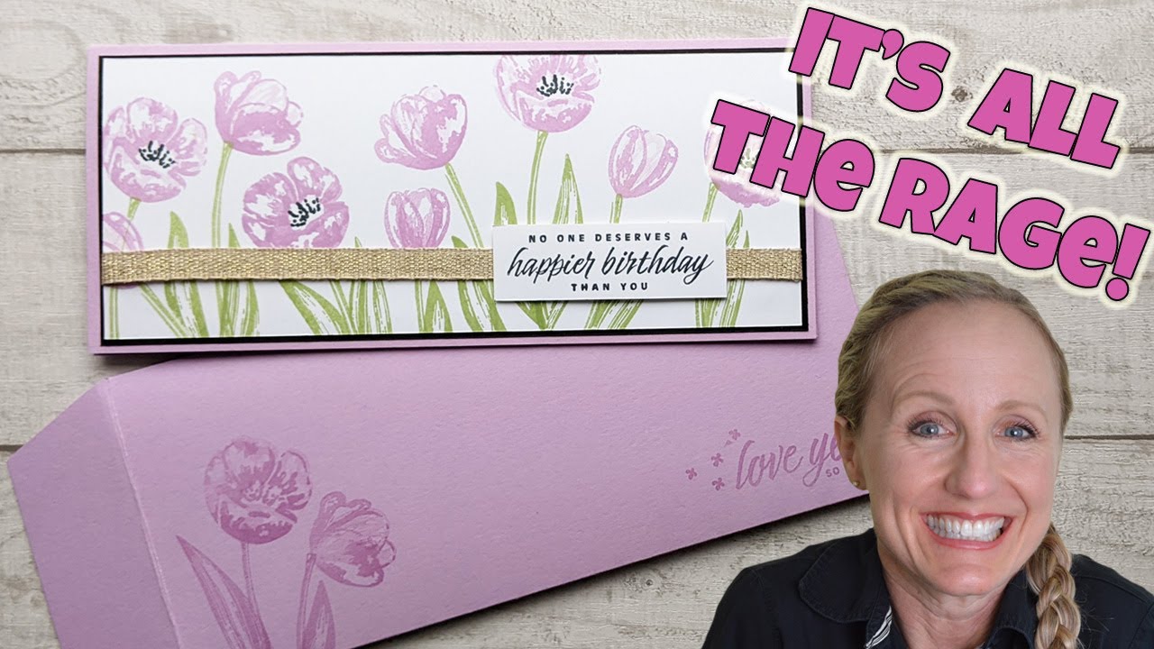 Easy Slimline Card Making Tutorial | Part 1 of 2 (Watch Part 2 for DIY Envelope)