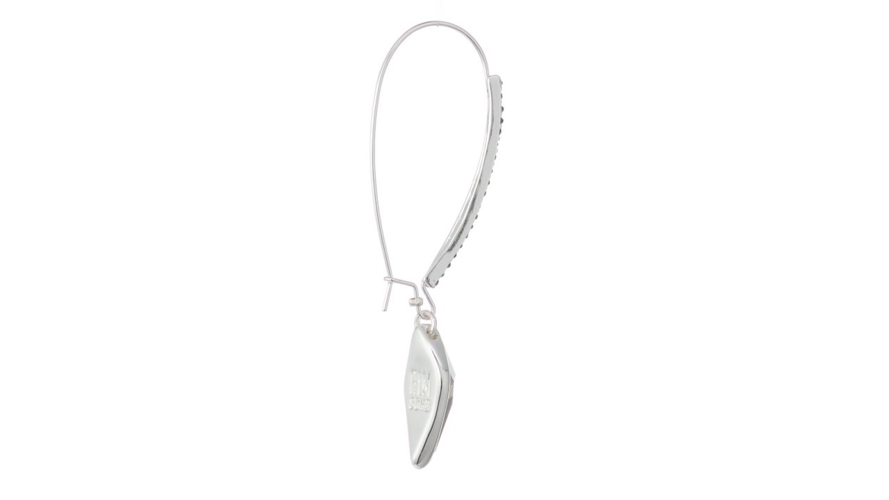 Robert Lee Morris Black Diamond & Silver Shepherd's Hook Earrings  SKU:8834211