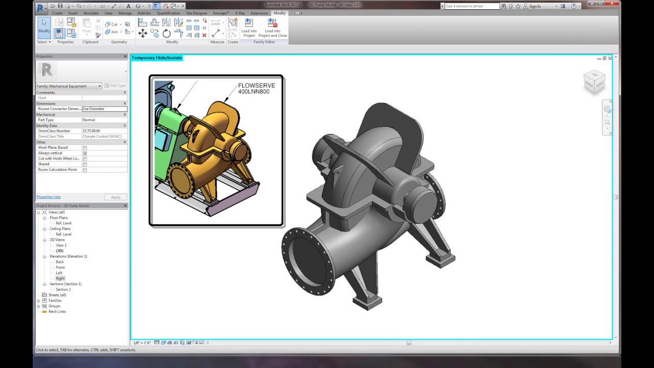 Revit Pump Creation Time Lapse - Part 1