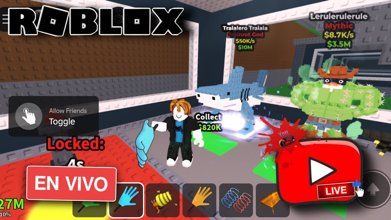Jugando Roba Un BRAINROT En Vivo🔴| Roblox😃