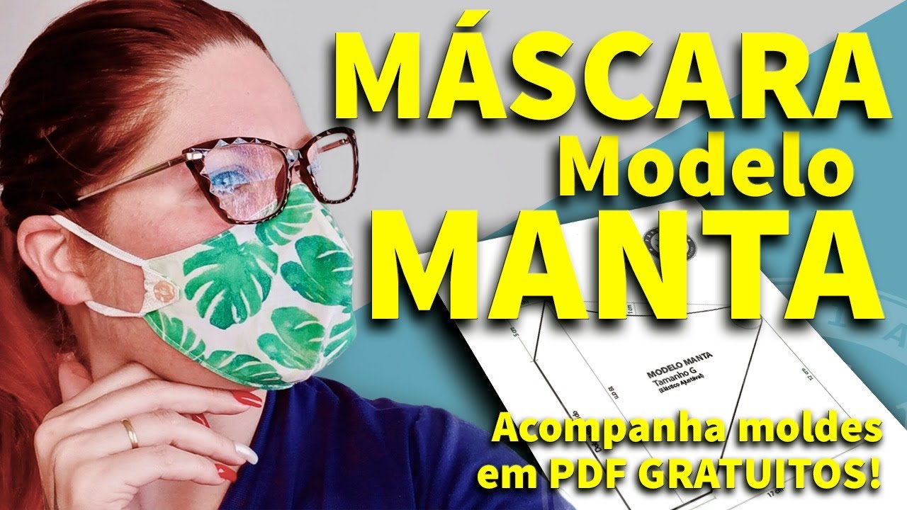 MÁSCARA DE PROTEÇÃO MANTA - FAMÍLIA DIY