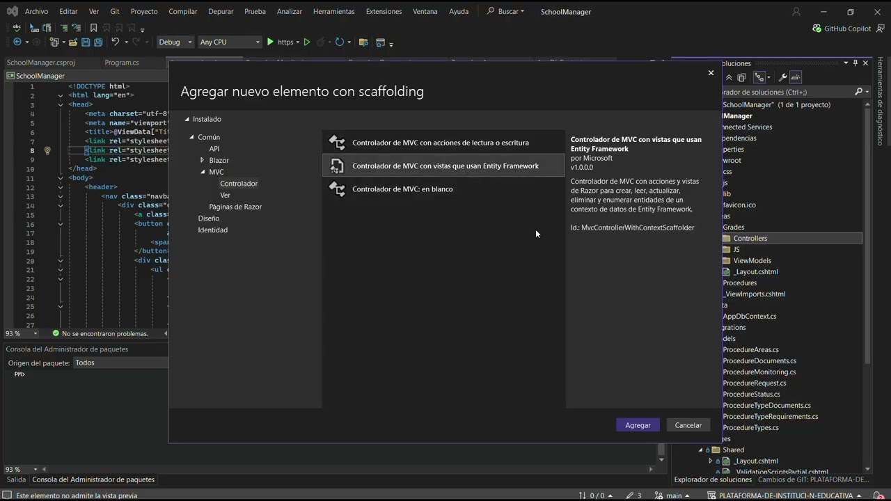 TRABAJAR CON EF CORE CON RAZOR O JS + REQUESTS