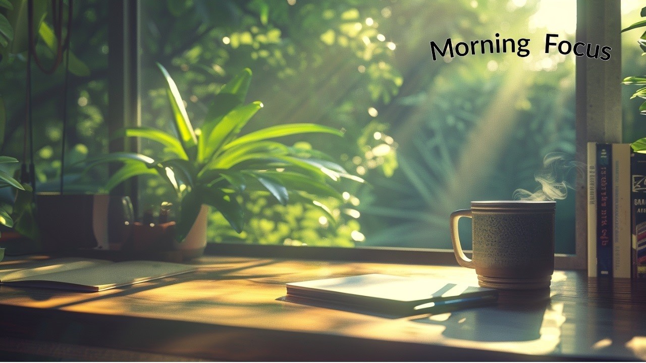 Morning Focus Music – Sunlit Workspace Ambient for Deep Work & Calm Productivity