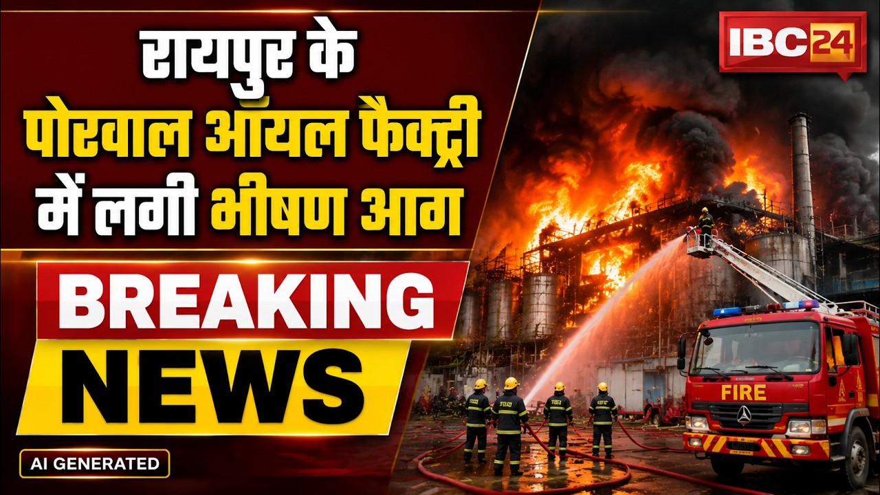 Raipur Oil Factory Fire News: Massive fire breaks out at Porwal Oil Factory. Reports of several p...