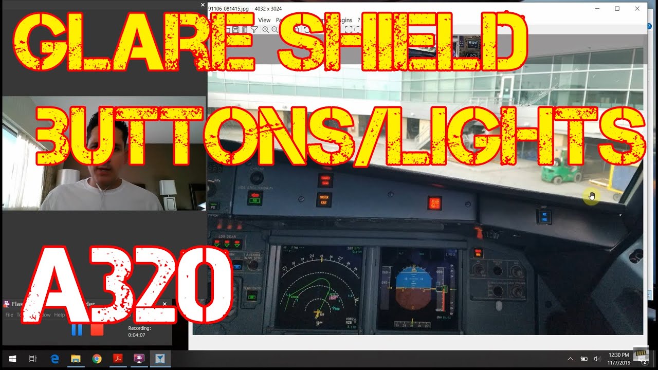 Airbus A320 Cockpit Tour: #33 - Glare Shield: What do all those buttons do?!