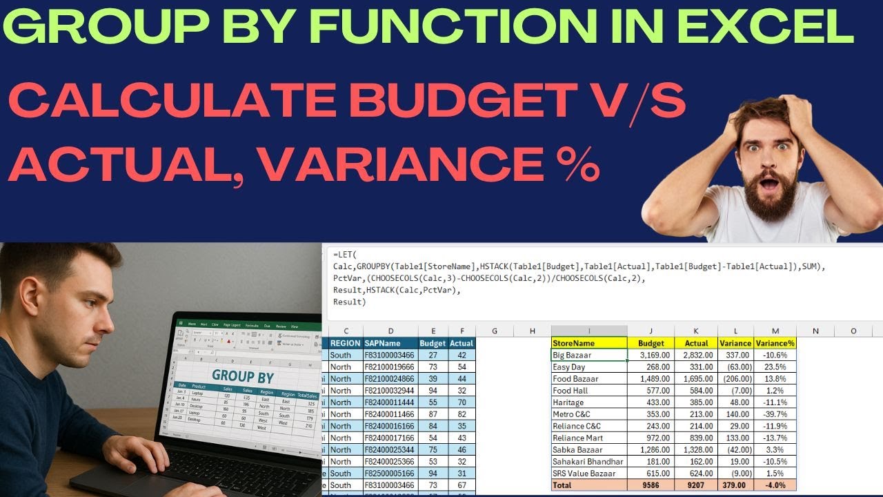 47-GROUP BY in Excel | Master the GROUP BY Function in Excel | How to Use GROUP BY to Summarize Data