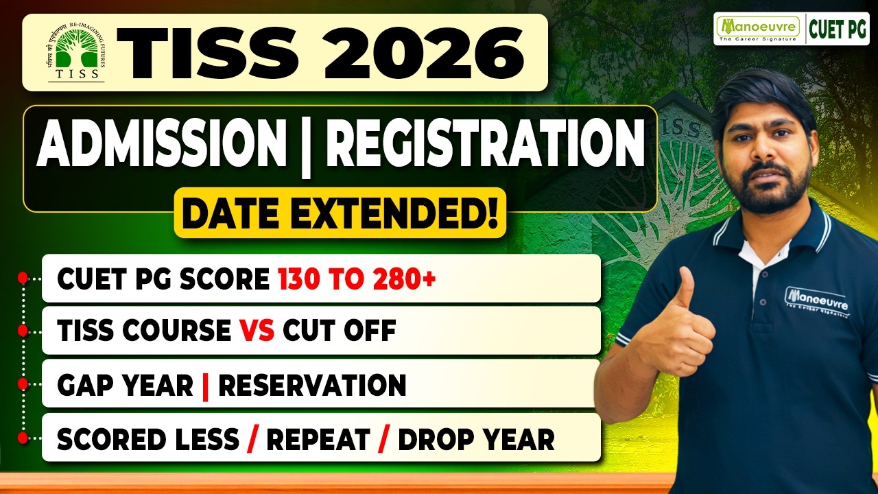 BIG UPDATE! TISS 2026 Admission Date Extended | CUET PG Score 130 to 280+ | Course Vs Cut Off