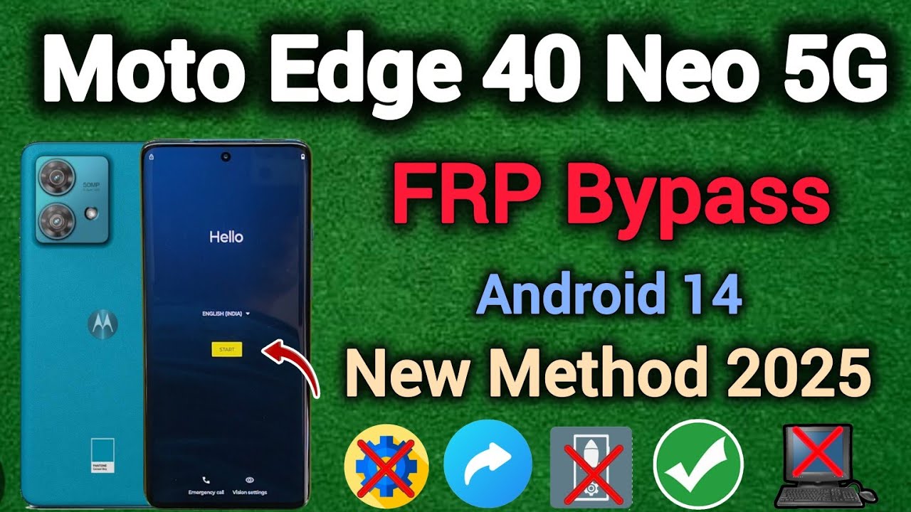 Moto Edge 40 Neo 5G | FRP Bypass | Android 12/13/14 | Setting Not Open | Without Pc | Method 2025.