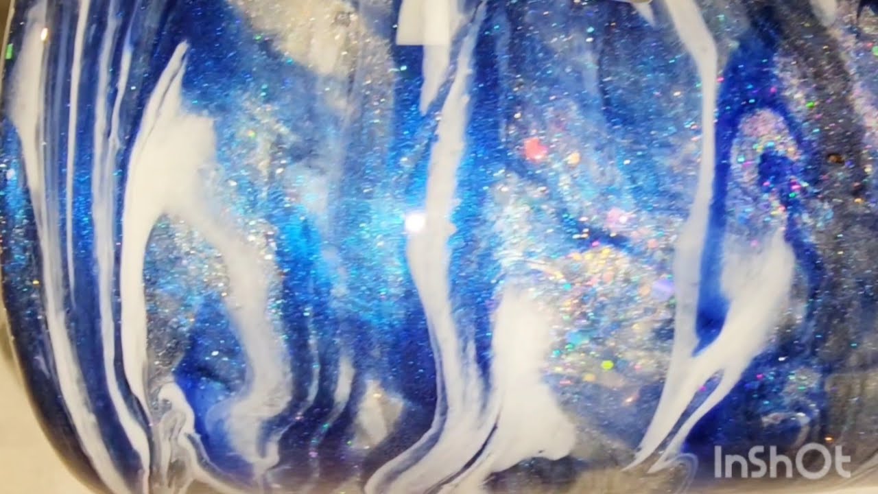556 - Tumbler in Dallas Cowboys Colors | #tumblertutorial #tumbler #resinart #customtumblers