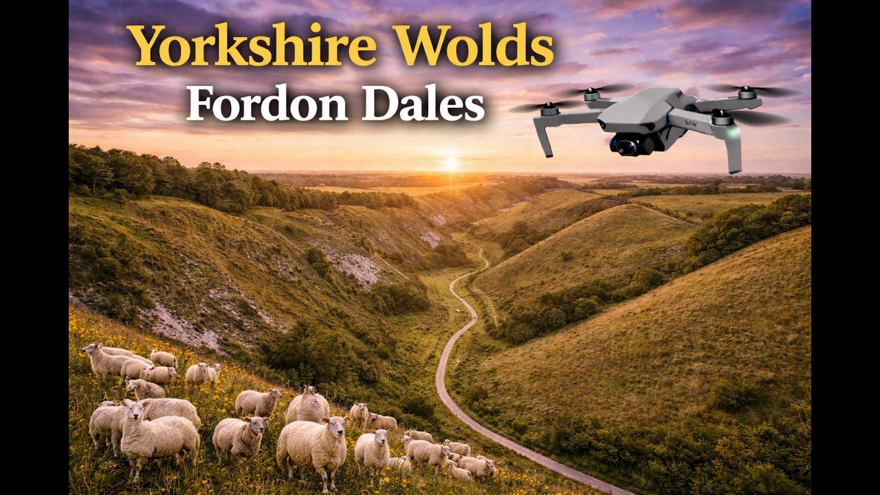 Yorkshire Wolds' Fordon Dales: Drone's Eye View of Secluded Beauty by Mini 3 Pro Drone (2024)
