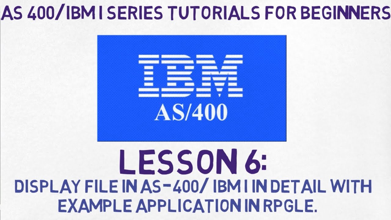 As400 for Beginners | #6 | DSPF Front end File in Detail in As400 with an application Example.