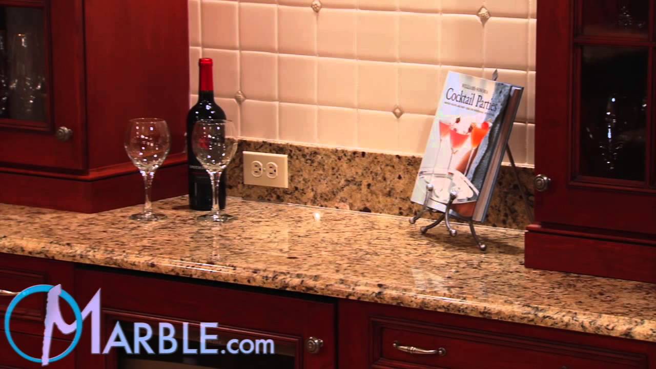 Santa Cecilia Granite Kitchen Countertops II by Marble.com