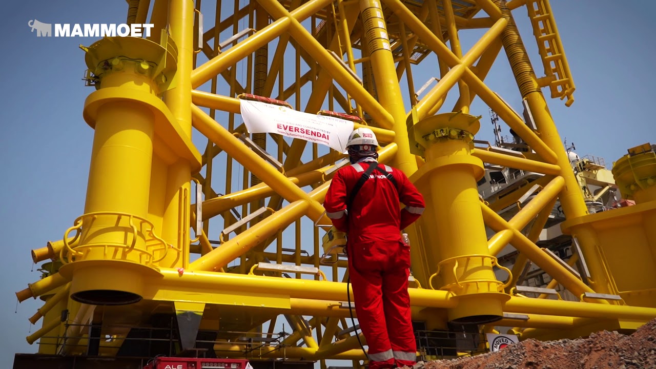 Mammoet completes loadout of 3,200t jacket for Dutch offshore wind farm