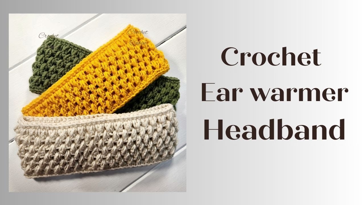 @crochetcabin6160 Вязаная крючком повязка на голову/ушная грелка