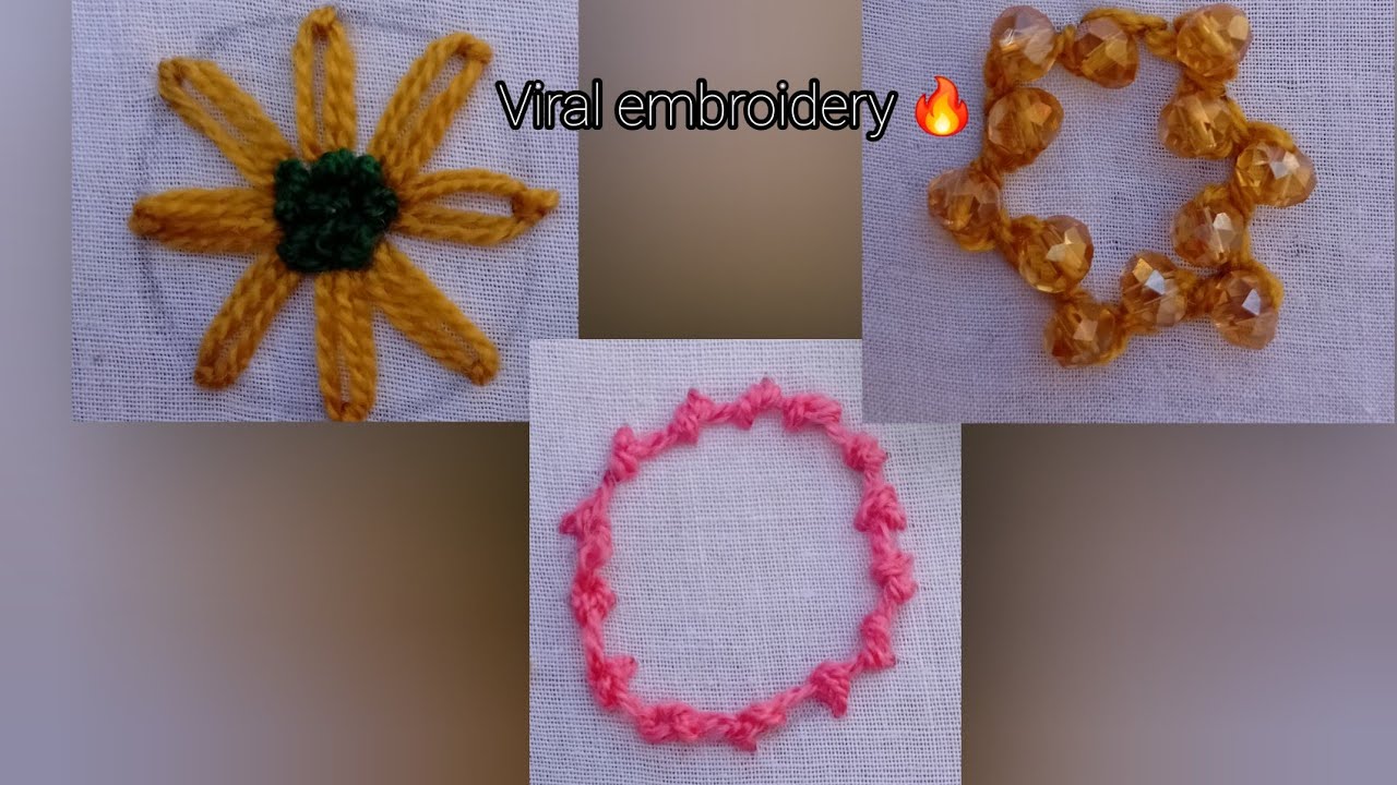 🔥3 Viral Circle Embroidery 😍 Easy for Beginners 🧵✨ | Simple & Beautiful Hand Embroidery Design