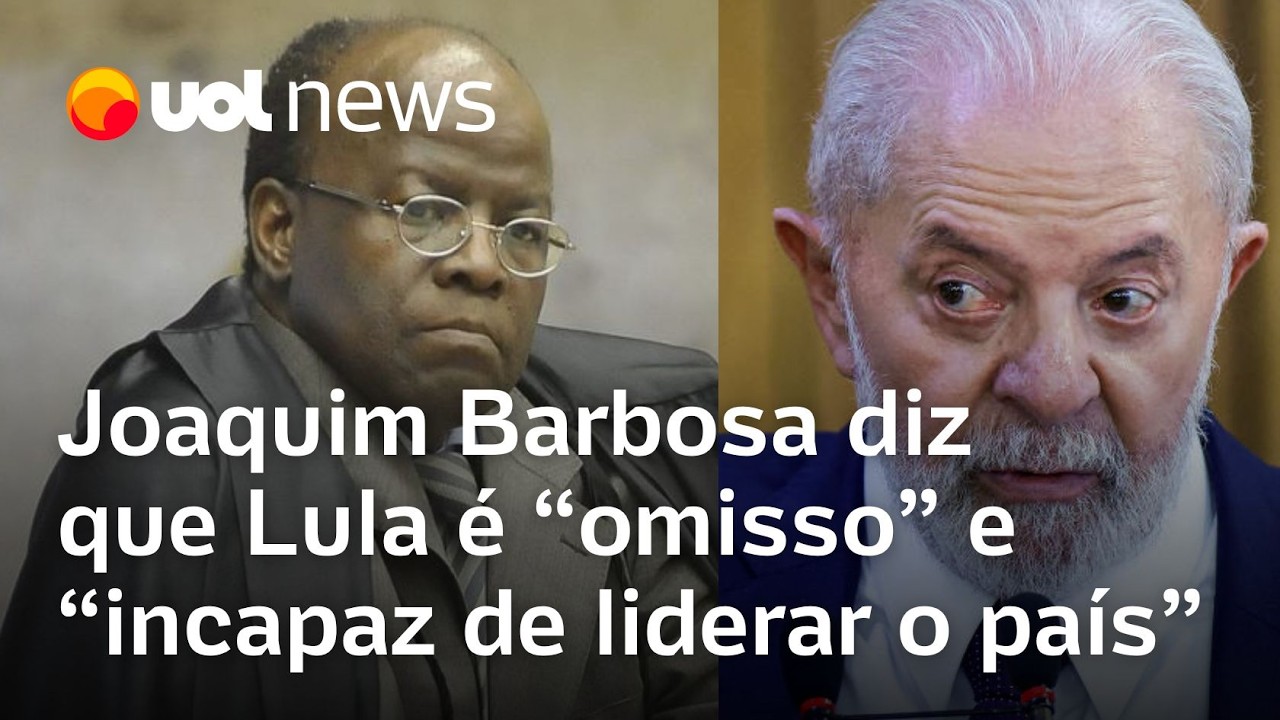 Joaquim Barbosa diz que Lula é 'omisso', 'incapaz de liderar o país' e 'conservador à la carte'