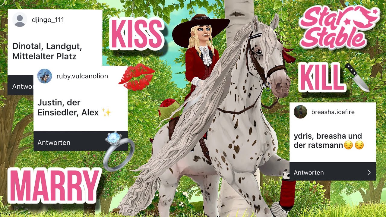 Kiss💋, Marry💍, K*ll🔪 SSO Edition!😍🤭 // Star Stable Level Time🐎
