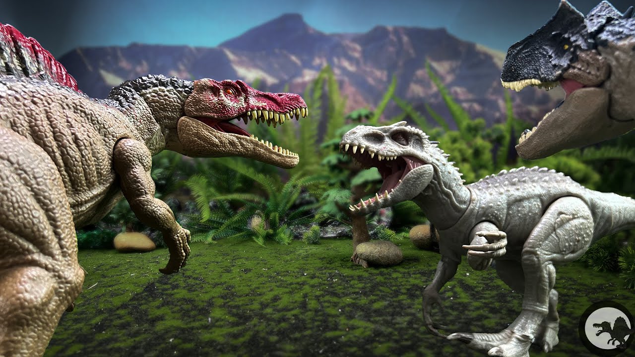 Jurassic World: Spinosaurus Vs Indominus Rex Vs Allosaurus| Dinosaur Toys Movie| Mrspino