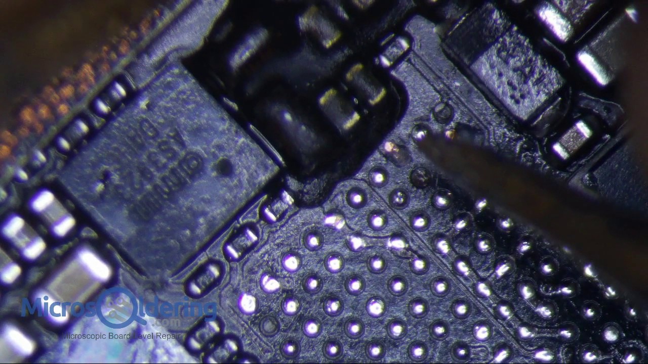 iPhone 6 Touch IC Repair Scrape Away the Via