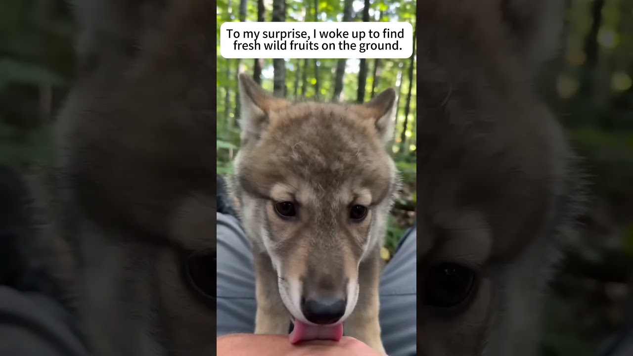 I saved him and he saved me.#animals #rescue #wolf #cubs #shorts