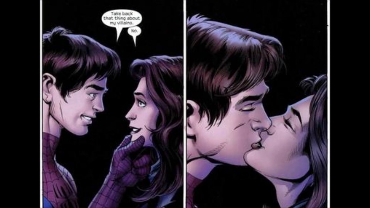 Spiderman (Peter Parker) with Kitty Pryde (Shadowcat x men) love tribute