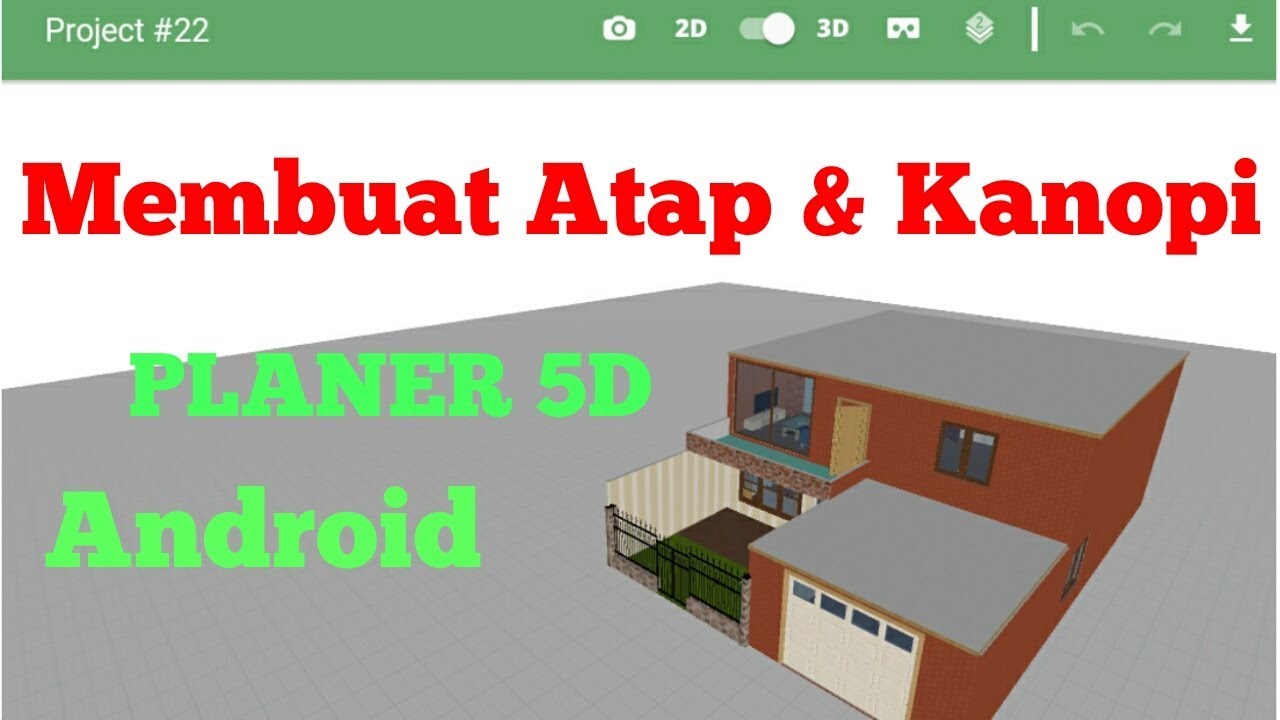 Cara membuat atap - PLANNER 5D ANDROID