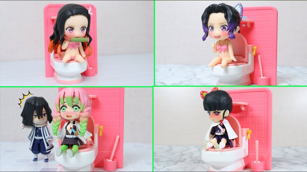 おトイレ中の鬼殺隊の女の子たち【鬼滅の刃】【コマ撮り】【ねんどろいど】