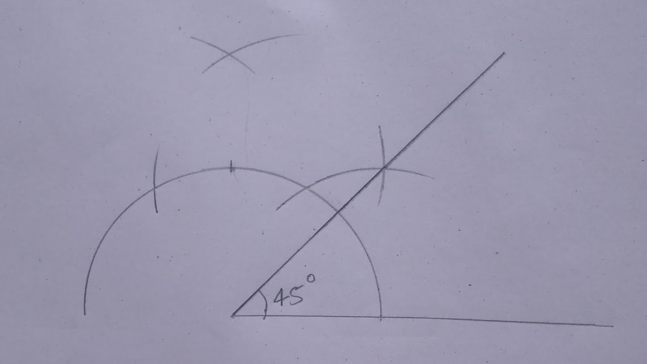 45 डिग्री का कोण कैसे बनाएँ परकाल से I