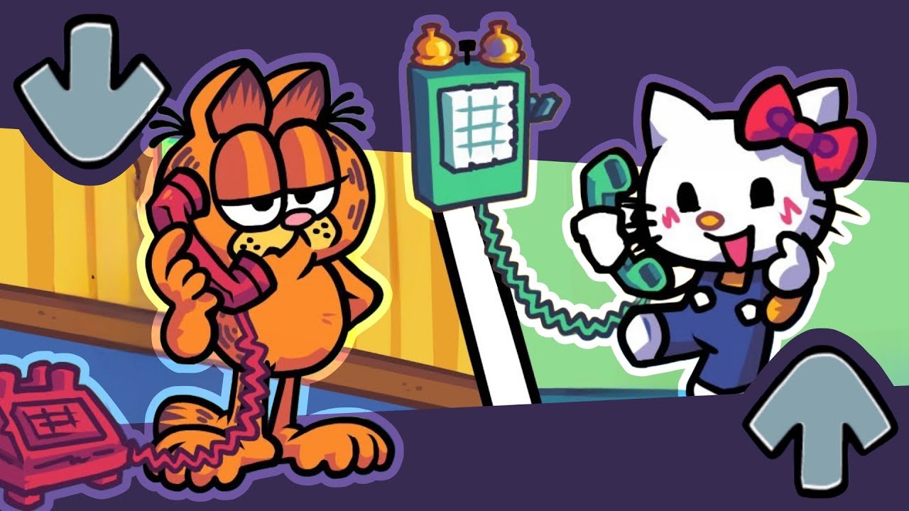 Garfield vs Hello Kitty - Friday Night Funkin' Mod