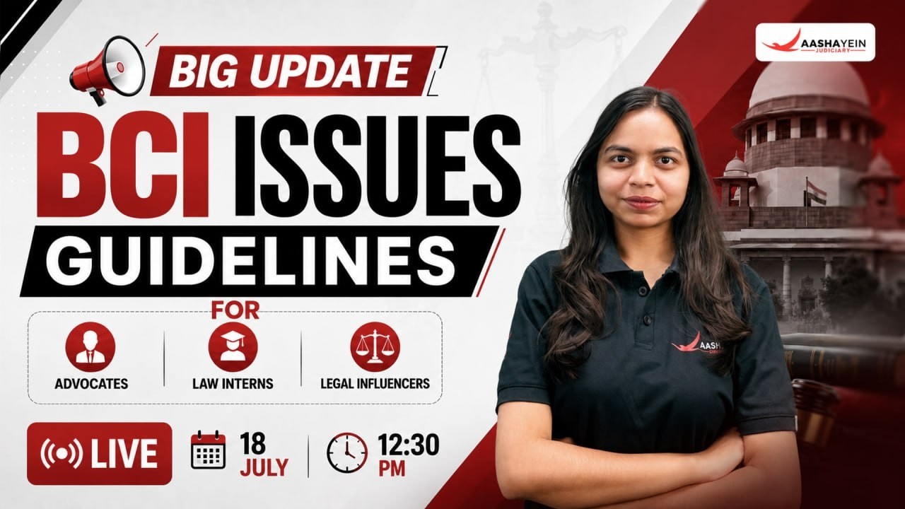 BIG UPDATE🔥BCI issues Guidelines For Advocates, Law Interns & Legal influencers |Aashayein Judiciary