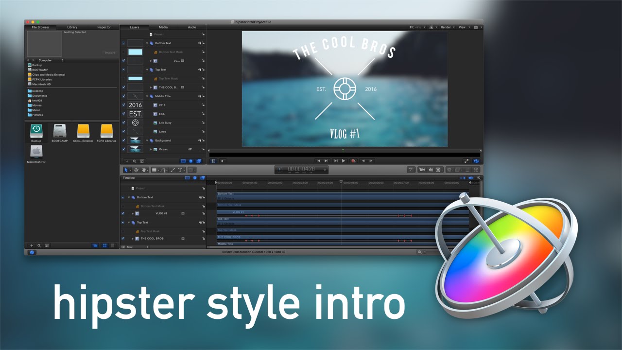 How to Create a Hipster Style Intro in Motion 5!