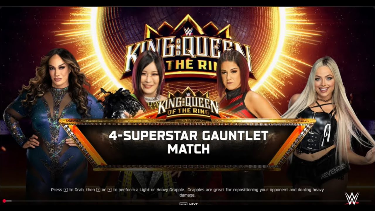 WWE2K25 WWE Battle Ground 4 Superstar Gauntlet Match Iyo Sky vs Bayley vs Nia jax vs Liv Morgan
