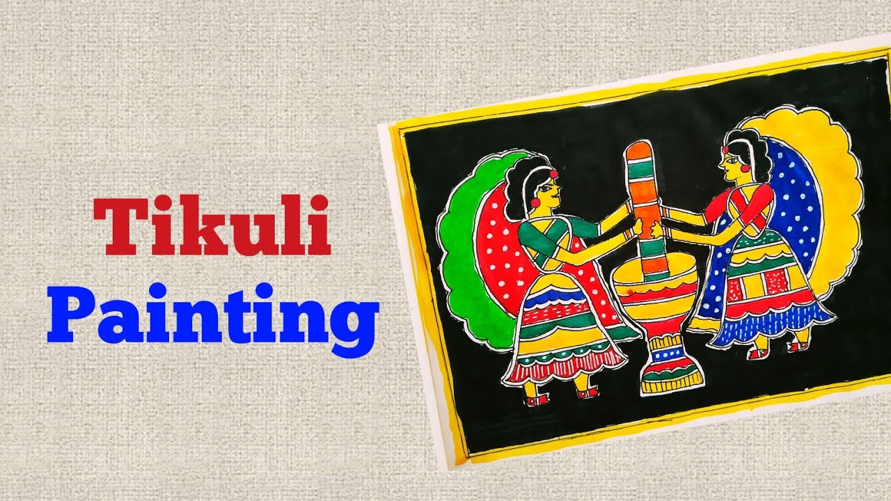 🖤Tikuli painting/Tikuli art for beginners/Tikuli painting of bihar/Indian Folk Art #video #tikuliart